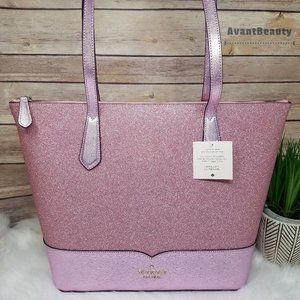 Kate Spade Lola Glitter Tote Shoulder Rose pink